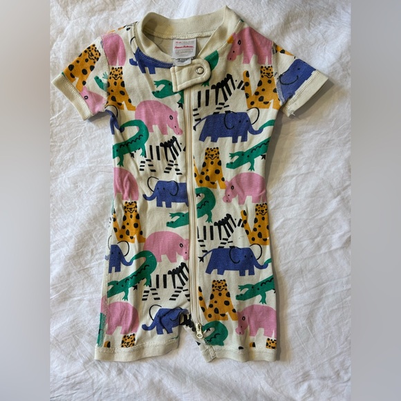 Bundle of 4 Hanna Andersson Organic Cotton short sleeve Baby Romper 6-12 months - Picture 2 of 13